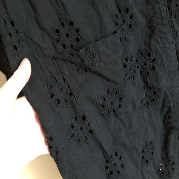 Patrick Robinson for Target Black Eyelit Tunic Size XS - Picture 2 of 7